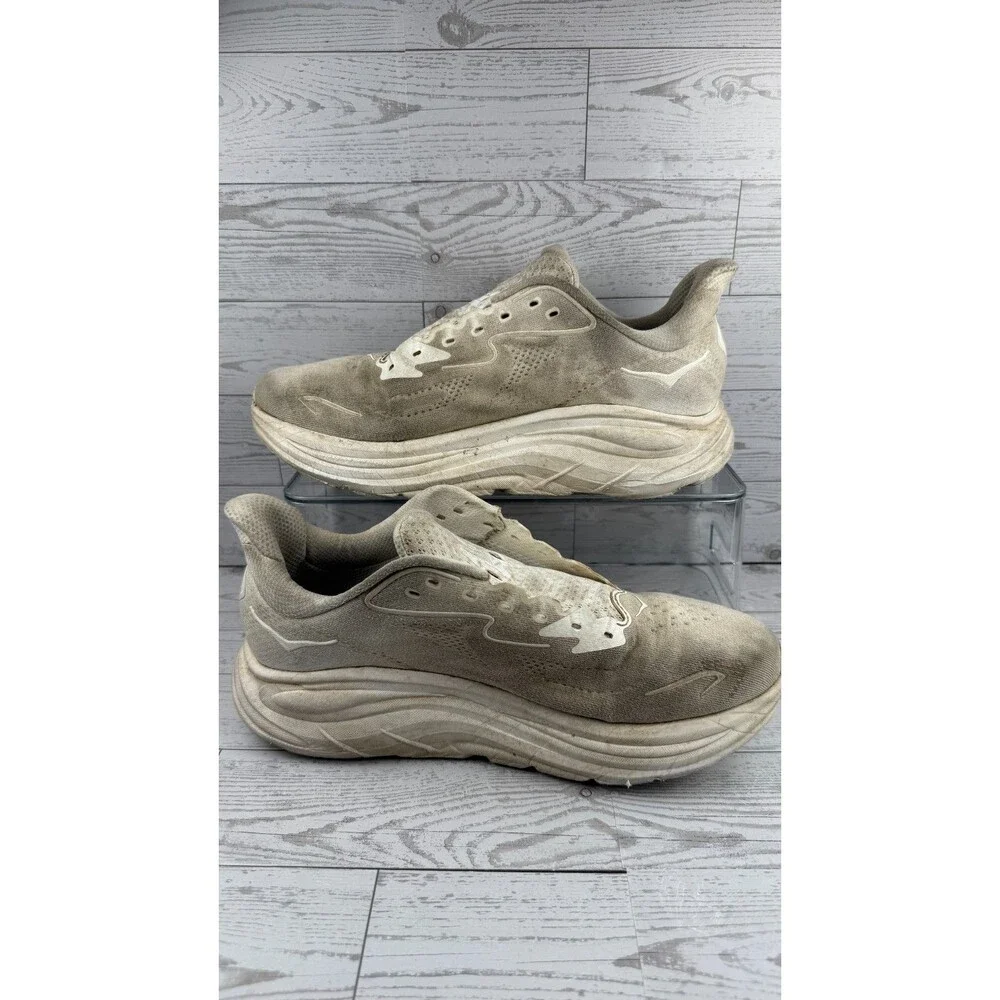 Hoka One One Clifton 10 1162031-WWH White 10.5B Women Sneaker Running Shoes #199